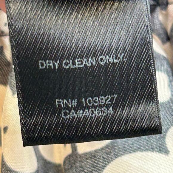 Marc Jacobs silk short sleeve floral print black cream/pink blouse  size 4 - Picture 10 of 10